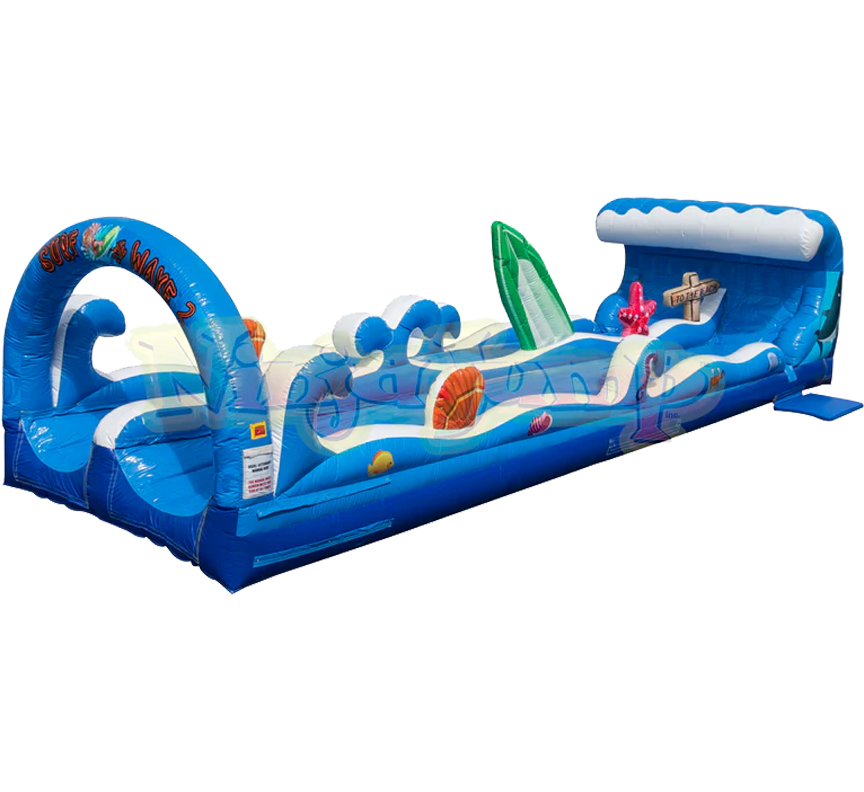 35' Dual Lane Surf The Wave Slip'n Slide w/ Pool